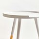 image 3 of Interiors by Premier White and Natural Round Side Table, Wooden Side Table, Natural Wood Side Table, White Wood Side Table