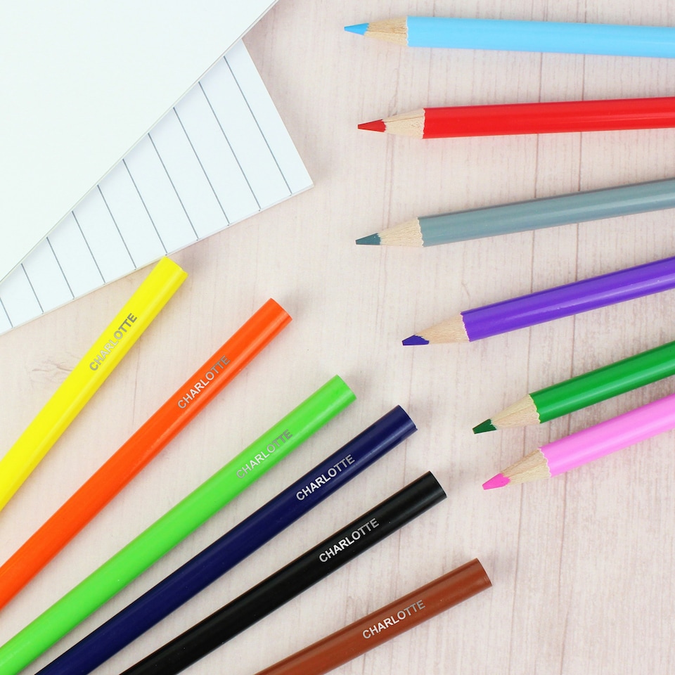 image 1 of Pink Ballerina Pencil Case with Personalised Pencils & Crayons Pink