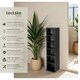 image 2 of CD DVD Storage Tower Media Display Unit Adjustable Shelves Wood Effect 102 CDs or 27 DVDs Black