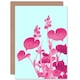 image 1 of Ohara Koson Blooming Hosta Pink Art Blank Just to Say Card