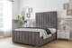 image 2 of Sloomy California Slate Naples Bed Frame With 50" Upholstered Headboard 2'6 Small Single