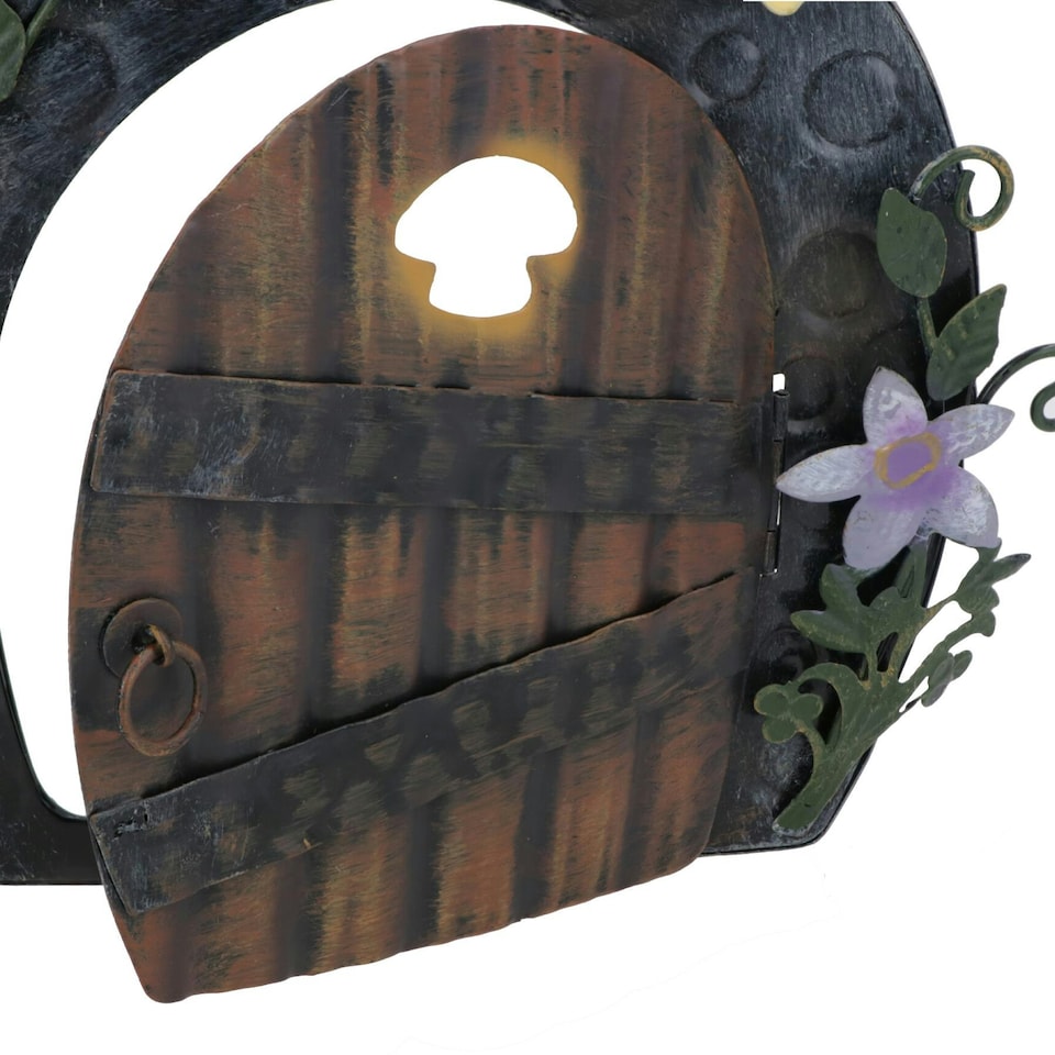image 1 of Fairy Door Figurine Statue Sculpture House Decor Metal Ornament Home Yard