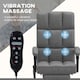 image 4 of Vinsetto Massage Office Chair, Ergonomic Desk Chair, Comfy Work Study Chair with Heat, Padded Seat, 135 Reclining Back and Footrest for Home Office, Charcoal Grey
