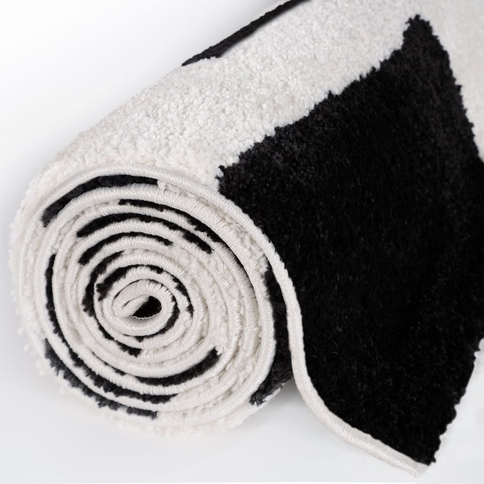 image 1 of The Rugs Joli Collection Chequered Soft and Dense Pile Living Room and Bedroom Floor Rug
