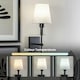 image 2 of ValueLights Kincaid Set of 2 - Rechargeable Easy Fit Wall Light with Fabric Shade - Black