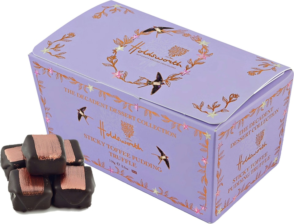 image 1 of Holdsworth Chocolates Sticky Toffee Pudding Truffles Ballotin Box | 110g