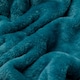 image 9 of Mink Throw Soft Touch Blanket Fleece Faux Fur 200x240cm | Blue | Teal