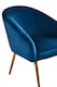 image 5 of Interiors by Premier Midnight Blue Velvet Chair with Gold Legs and Footstool, Contemporary Accent Chair with high Footstool