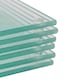 image 4 of Harbour Housewares Clear Glass Tableware - 12pc Placemats & Square Coasters Set - 30 x 20cm Clear