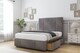 image 3 of Sloomy Lisbon Slate Naples Divan Bed With Mattress 2 Drawers Footend With 54" Floor Standing Headboard & 12" Matching Footboard 5' King | Grey | Slate | King | 1