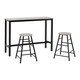 image 2 of Athens Breakfast Bar Set - Concrete Effect/Black | Grey | 3