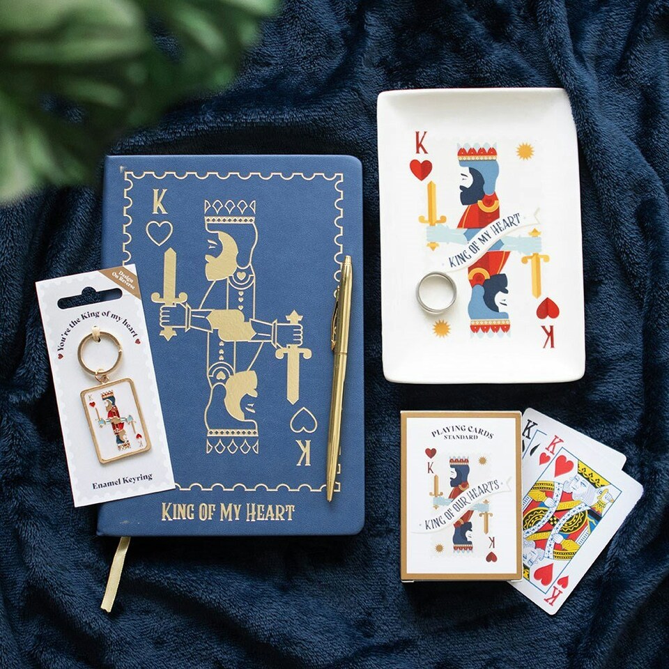 image 1 of King of My Heart Playing Card Keyring