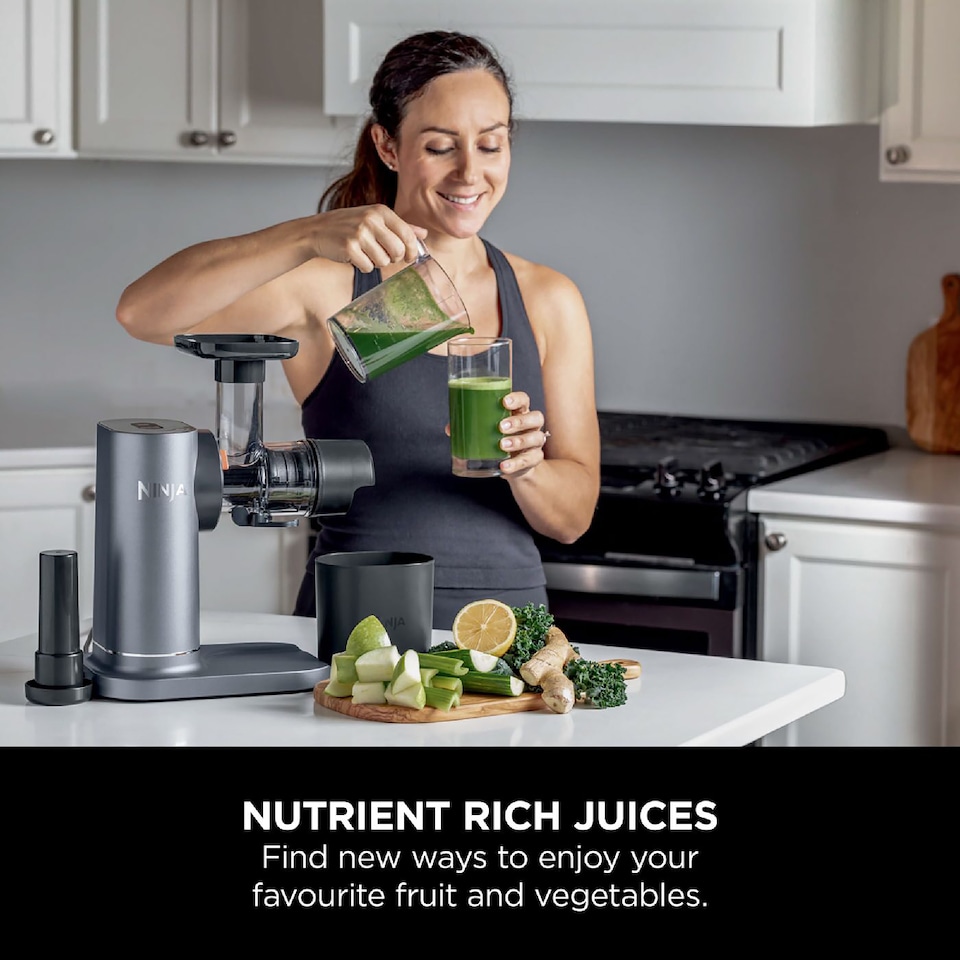 image 1 of Ninja Cold Press Juicer with Anti Clog Filter Black JC151UK