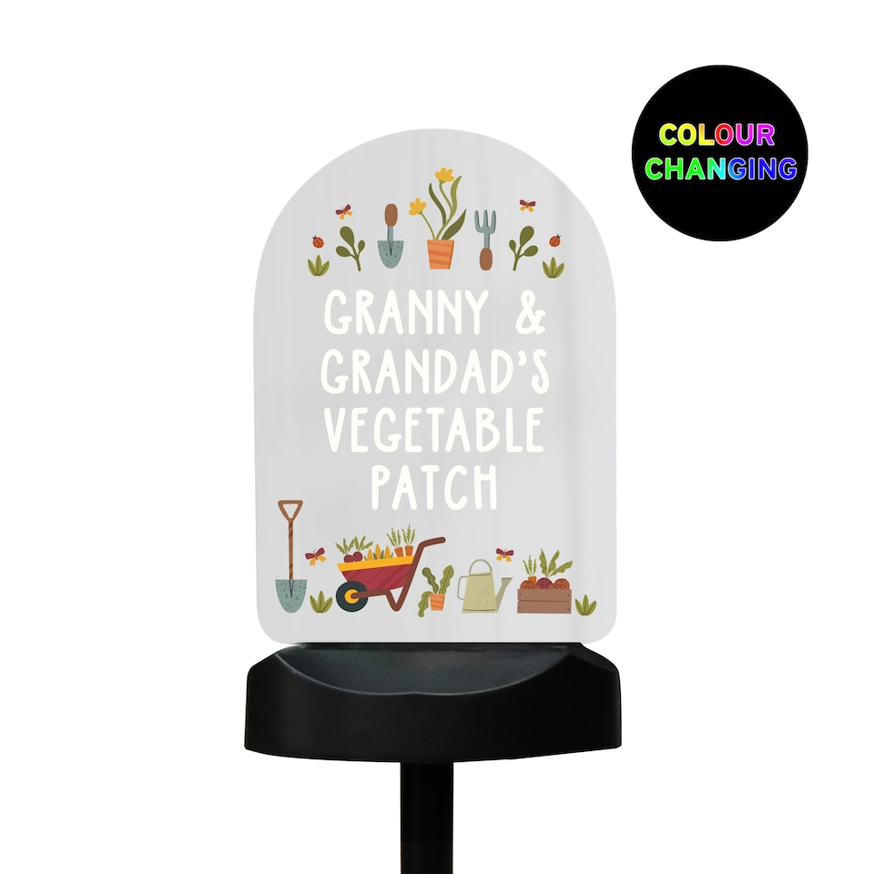 image 1 of Personalised Vegetable Patch Outdoor Solar Light