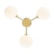 image 5 of Contemporary Chic Polished Gold Ceiling Light with Opal White Globe Glass Shades | Gold