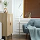 image 2 of HOMCOM Spiral Floor Lamp for Living Room with 3 Adjustable Brightness, Silver