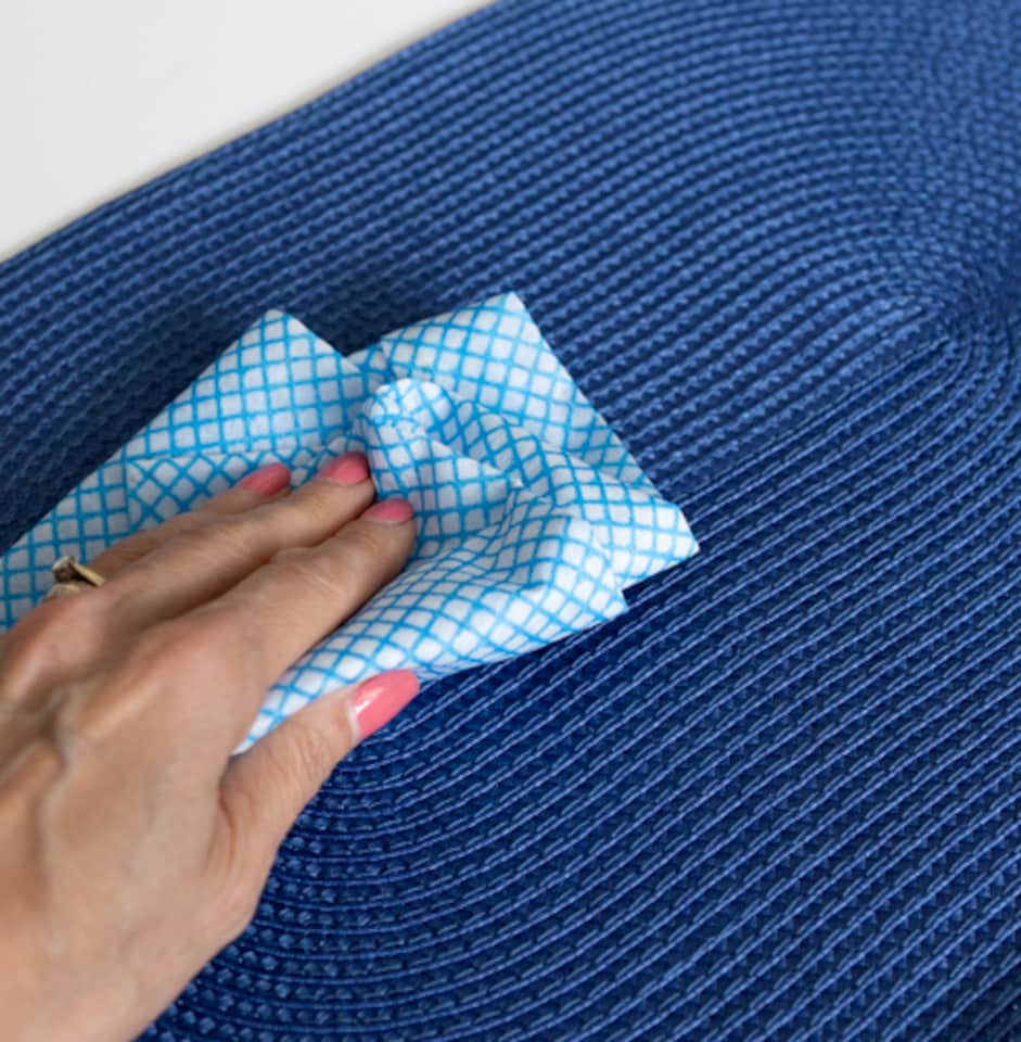 image 1 of d-c-fix Deep Blue 44 x 29cm Oval Weave Placemats Pack 4
