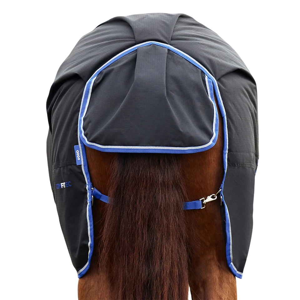image 1 of Weatherbeeta Comfitec Tyro Standard-Neck 220g Horse Turnout Rug | Black | Black/Cobalt | 6Ft | 1