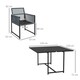 image 5 of Outsunny 5 Pieces Patio Dining Set with Foldable Back for Poolside