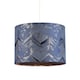 image 2 of Contemporary Midnight Blue Drum Lamp Shade with Gold and Silver Metallic Decor | Blue | 10"