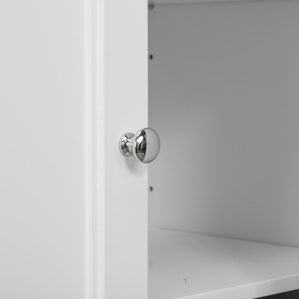 image 1 of Teamson Home Wooden Bathroom Floor Cabinet White Stratford