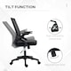 image 8 of Vinsetto Mesh Office Chair for Home with Lumbar Support, Flip-up Arm, Wheels Black