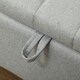 image 8 of HOMCOM Storage Ottoman Bench, Linen Fabric Footstool with Steel Legs Grey
