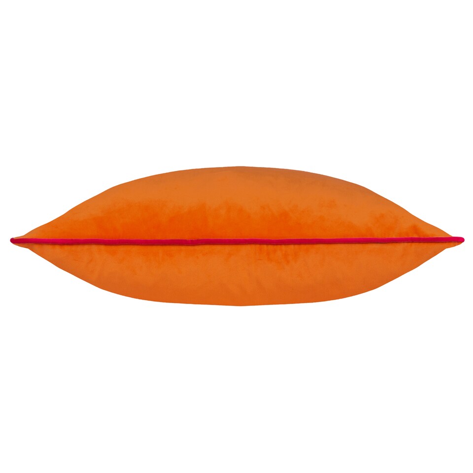 image 1 of Furn Meridian Velvet Cushion, Clementine/Hot Pink, 55 x 55cm