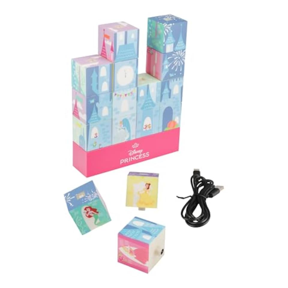 image 1 of Disney Princess Castle Light, Building Blocks Lamp for Bedroom Decor & Gifts for Girls, Paladone