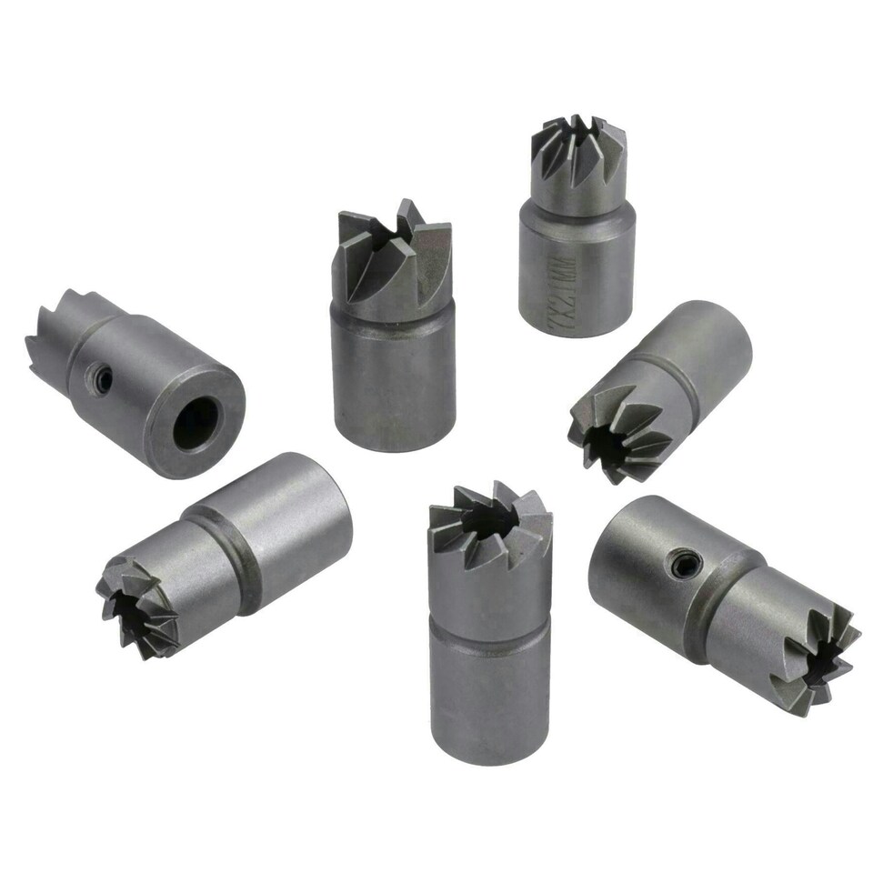 image 1 of 10pc Diesel Injector Seat Cutter / Cleaner Carbon Decarbonise Kit for Delphi Bosch