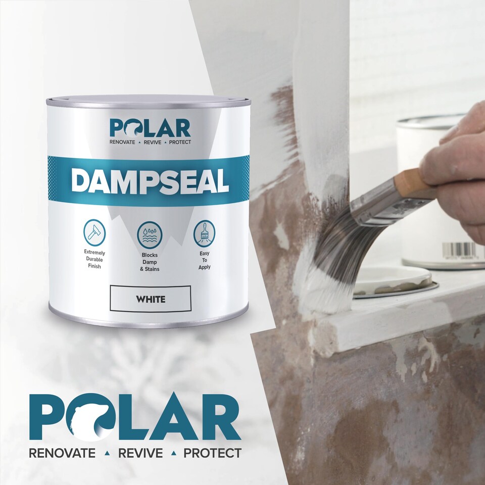 image 1 of Polar Damp Seal Paint Solvent Based For Interior Satin | Cream | Satin Magnolia | 500 ml