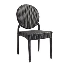 Blakely Stacking Side Chair - Black Weave Black