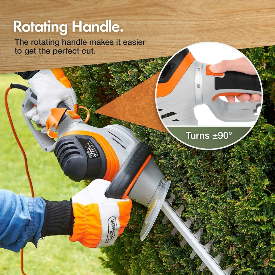 image 1 of VonHaus Hedge Trimmer 710W with Blade Cover & 10m Cable