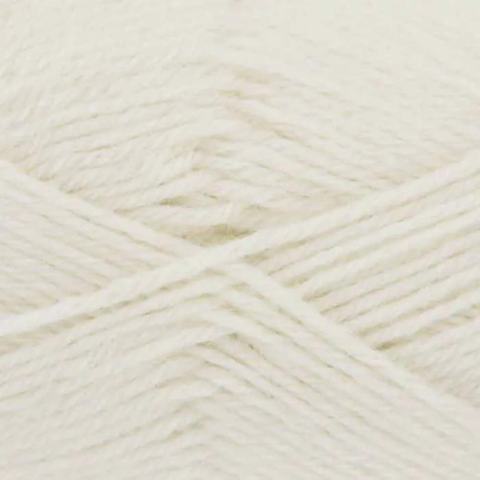 King Cole White Merino Blend 4 Ply Yarn (Value Pack 12 x 50g Balls) For Crochet, Knitting - 180m per ball