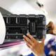 image 5 of Flight Knight Premium Travel Suitcase - 8 Wheels Built-in TSA Lock Aluminium Frame, ABS Hard Shell Carry on Check in Luggage - 100+ Airlines Approved Black | Black Mono | Large