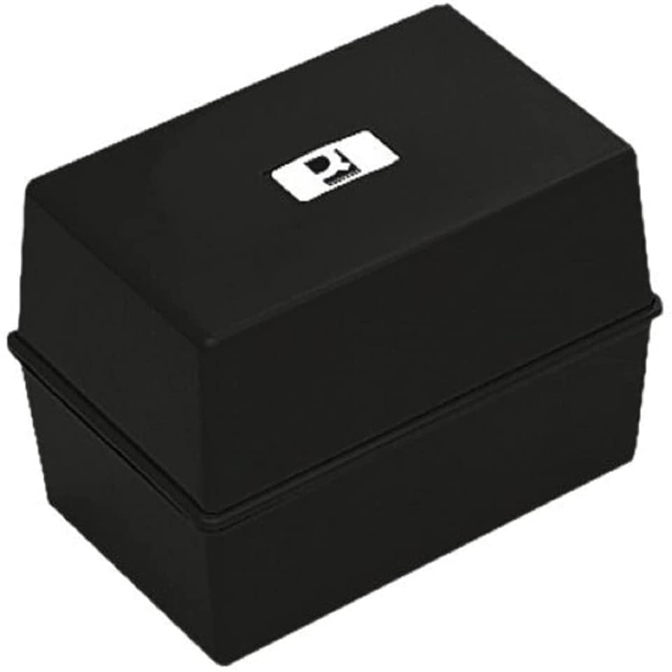 image 1 of Black Q-Connect Card Index Box 127 x 76mm