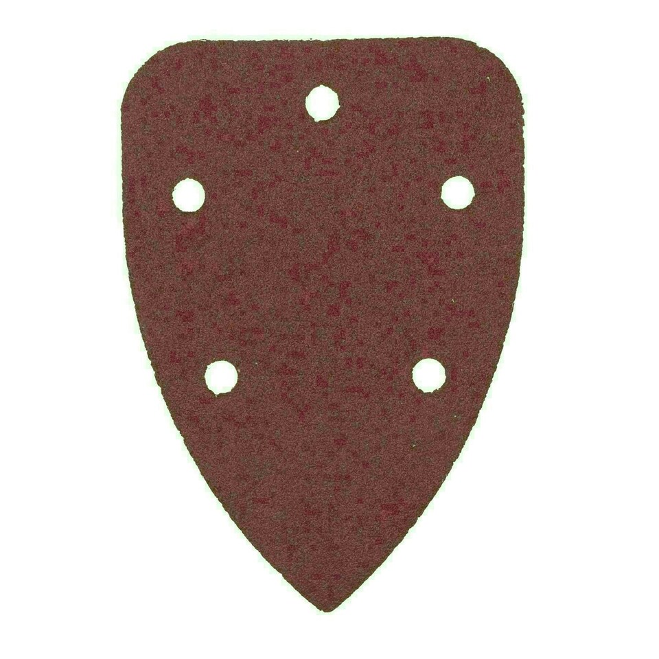 image 1 of Hook And Loop Detail Sanding Pads Discs 140mm Triangular 80 Grit Medium 100pc