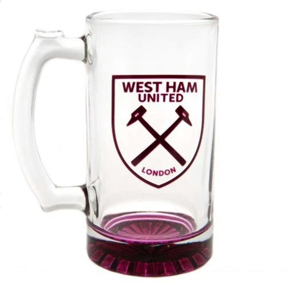 image 1 of West Ham Crest Stein Pint Glass - West Ham N/A