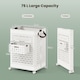 image 2 of COSTWAY Collapsible Laundry Basket 75 L Plastic Storage Bin with Handles-White