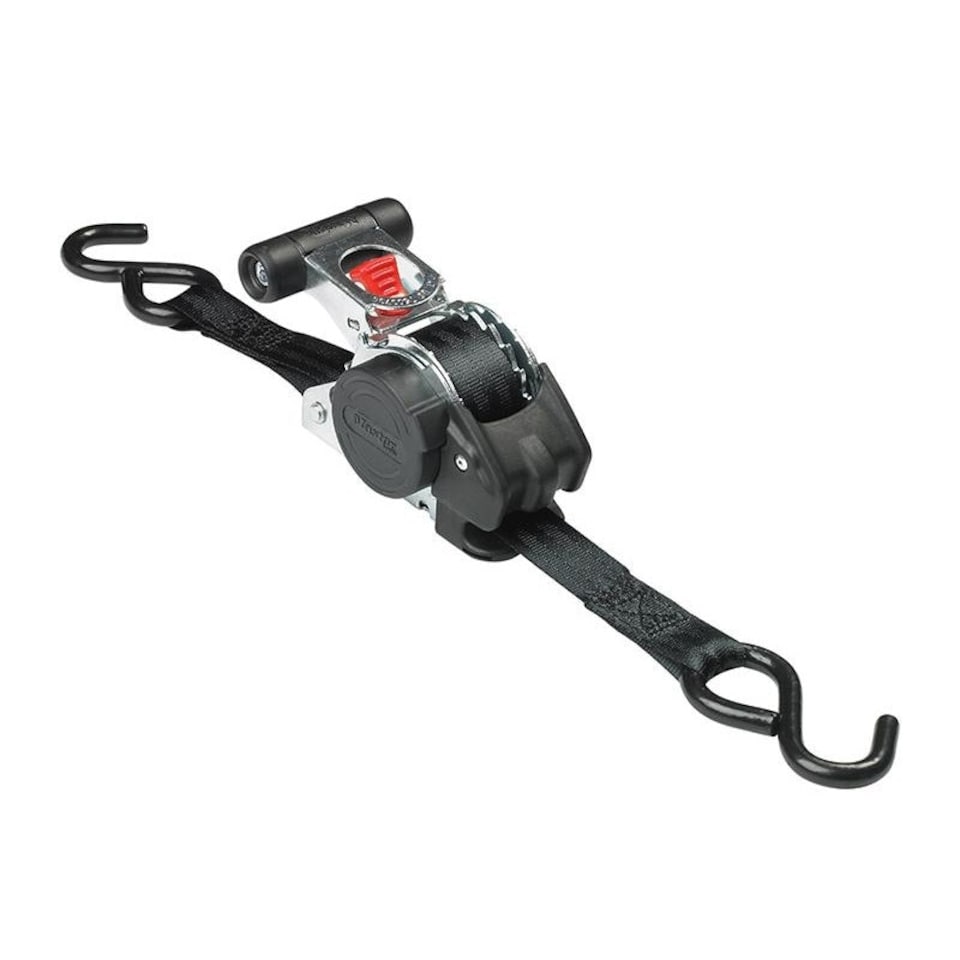 image 1 of Master Lock Retractable Ratchet Tie-down S-hook 3m 2 Piece - Multi Colour - One Size Multi | One Size