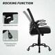 image 4 of Vinsetto Mesh Swivel Office Chair Task Computer Chair w/ Lumbar Support, Black Black