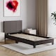 image 2 of Vida Designs Lisbon 3ft Single Bed Faux Leather, Brown, 90 x 190cm