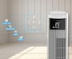image 2 of PureMate 47-Inch Oscillating Bladeless Tower Fan & Air Purifier (White)