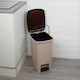 image 4 of Slim Pedal Waste Recycling Bin Can Insert Step On Lid Kitchen Bathroom | Brown | 25L Cappuccino