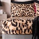 image 2 of OHS Leopard Print Microfibre Easy Care 25cm Deep Fitted Bed Sheet | Brown | Natural | King