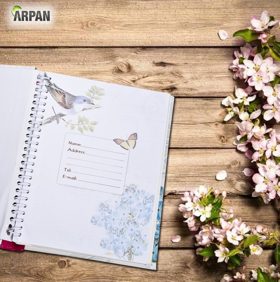 image 1 of ARPAN Large Self-Adhesive Photo Album 36 Sheets 72 Sides Spiral Scrapbook Memory Album Butterfly Design