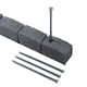 image 1 of Recycled Rubber Roman Stone Garden Border 1.2m - Grey - Pack of 20 | Grey | Grey | 20 pack