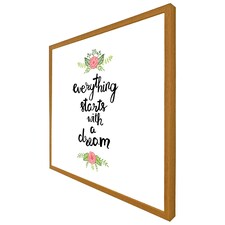 Everything starts with a dream (Picutre Frame) Brown | Oak | XS