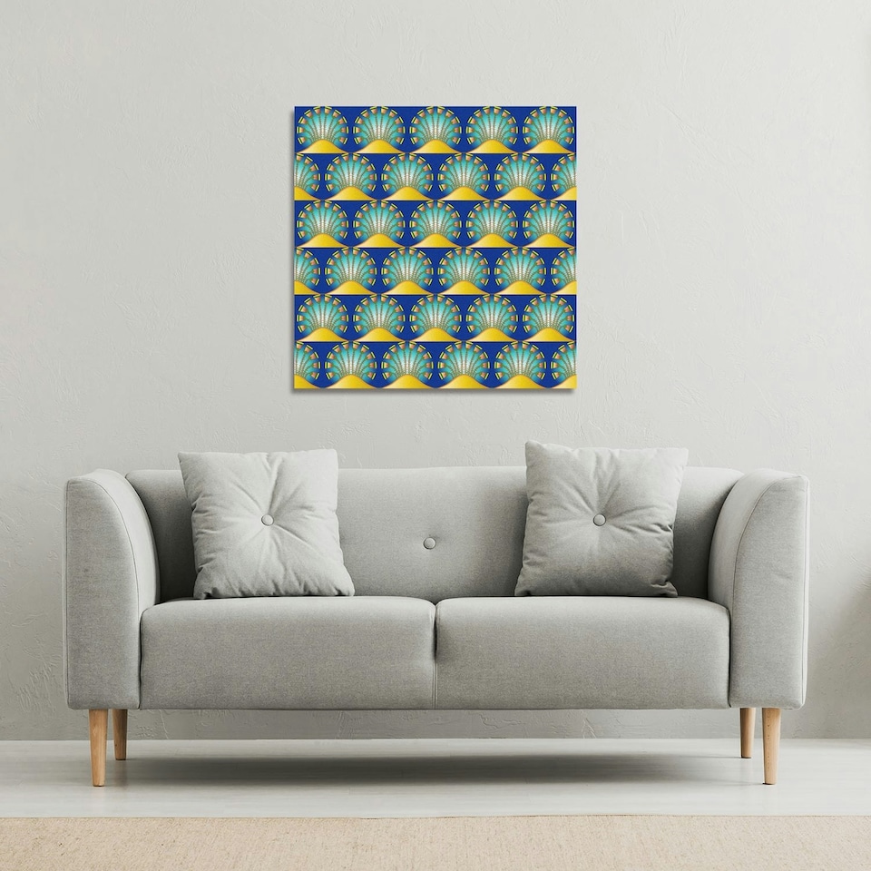 image 1 of Egyptian style motif (Canvas Print) 90 x 90 x 4cm
