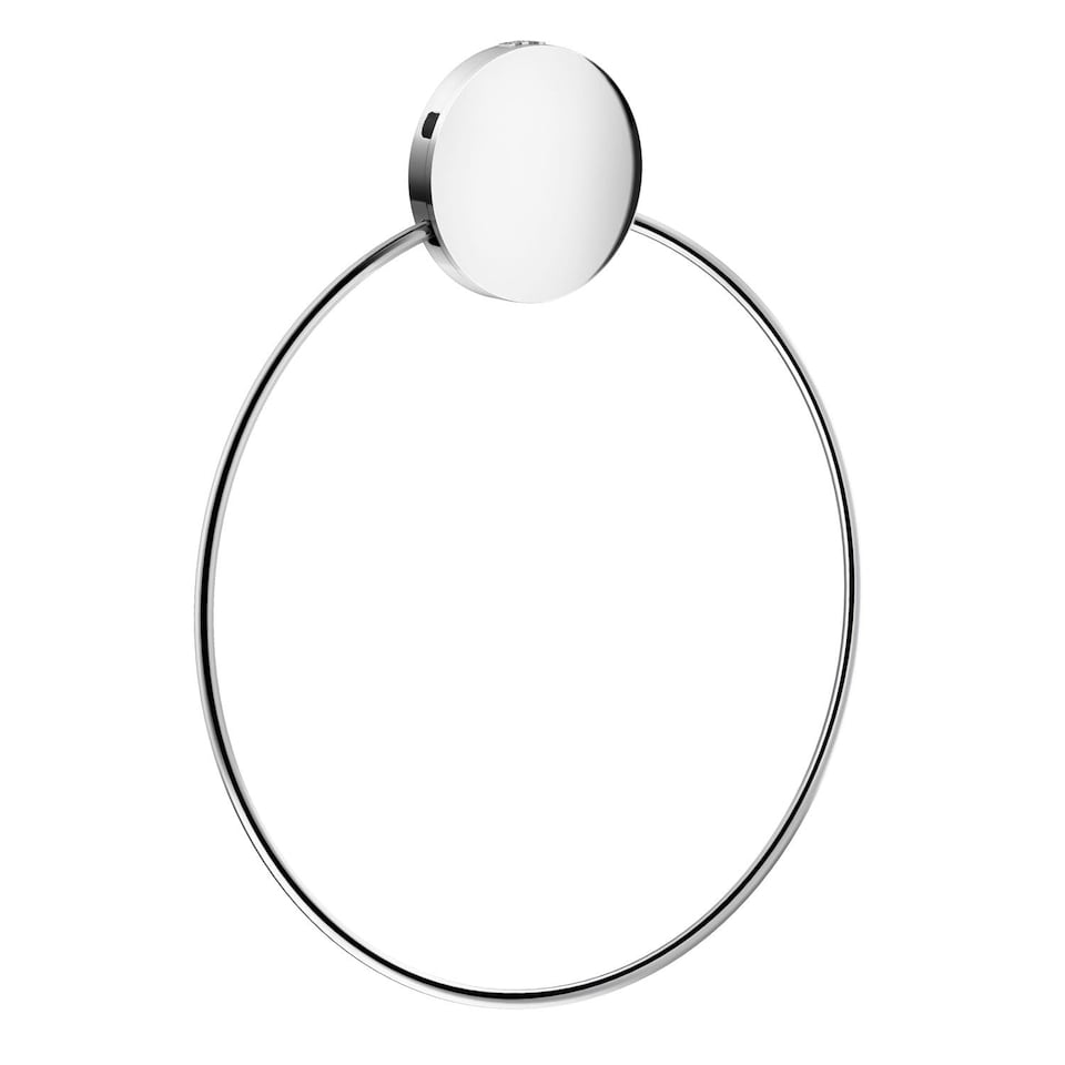 image 1 of BESLAGSBODEN Chromed Steel Self Adhesive Bathroom Towel Ring